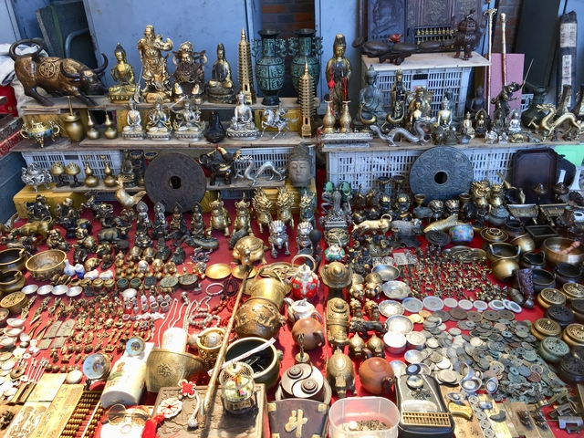 Collection of small figurines and decorative items.