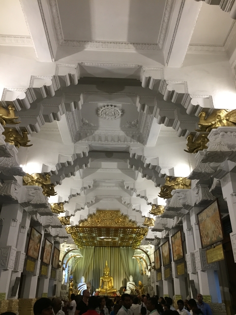 Interior ceiling with intricate designs.
