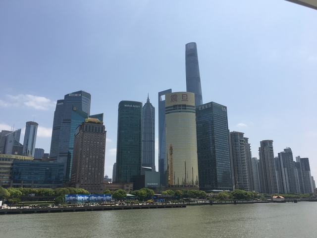 Modern skyline with high-rise buildings.