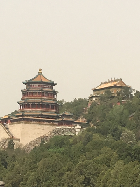       Traditional Chinese architecture with pagoda structure.
  