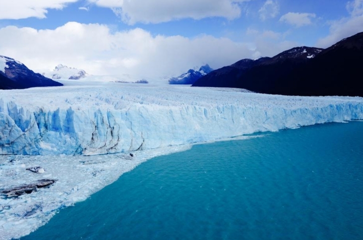 Perito Moreno Glacier with a view of the icy landscape.