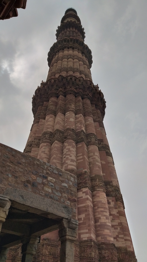 Tall intricately carved stone tower