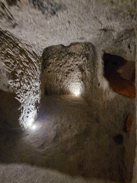       Underground cave passageway.
  