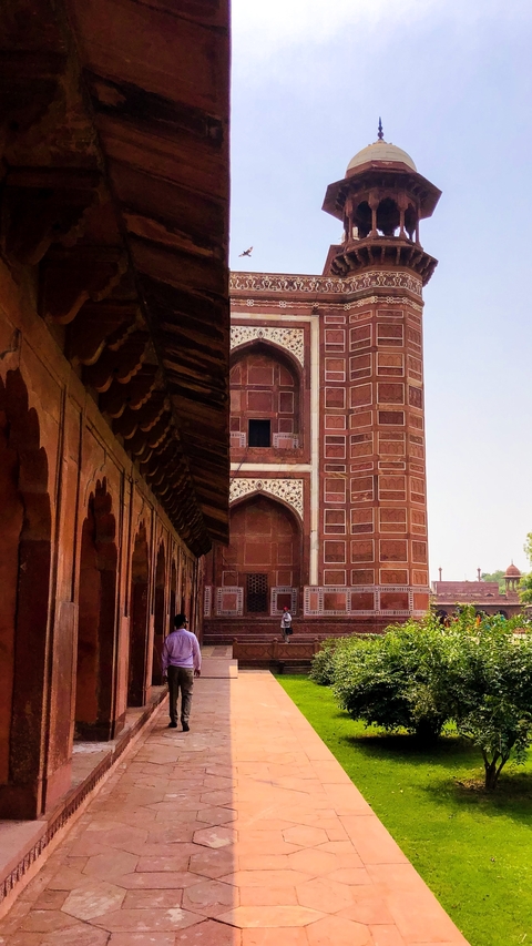 A view of a historic architectural building with intricate designs.