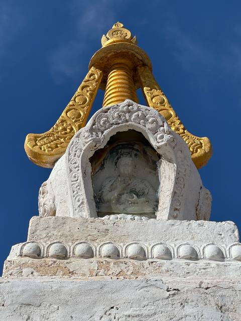       Decorative architectural element against the sky.
  