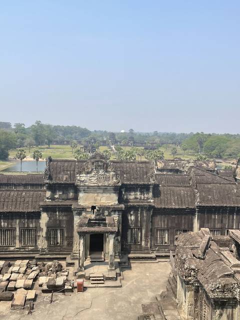       Side view of ancient ruins.
  