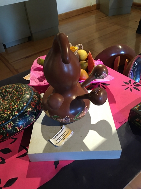       Colorful decorative items on display.
  