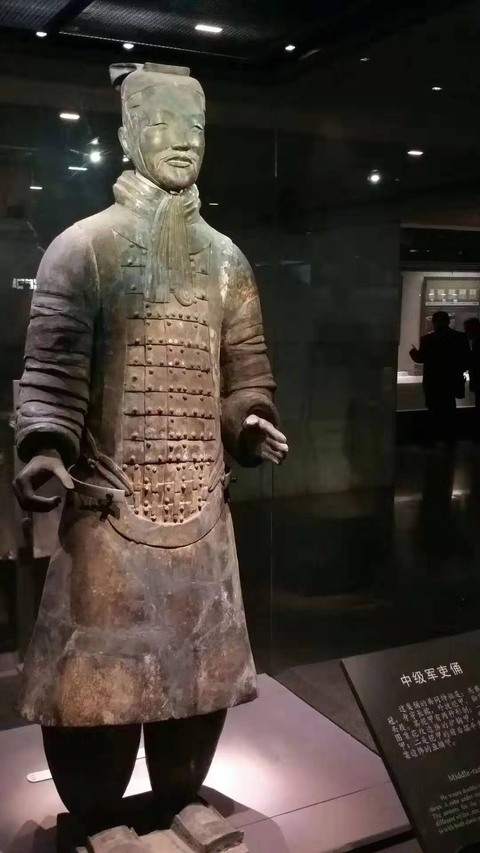 Terracotta Warrior statue indoors.