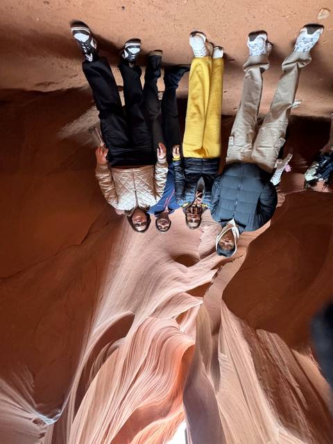 People inside Antelope Canyon.