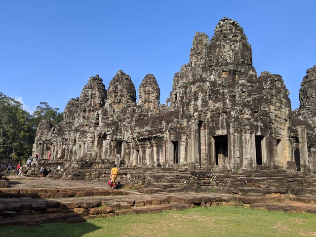 Ancient temple ruins with intricate carvings.
