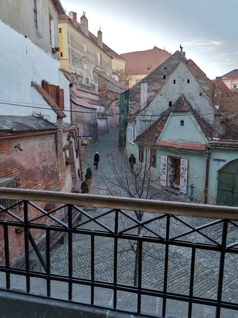 Cobblestone street in an old town.