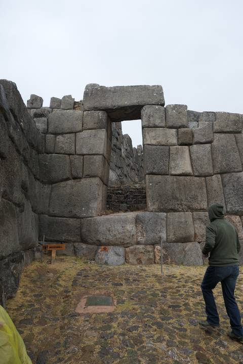 Stone ruins with a historical doorway.