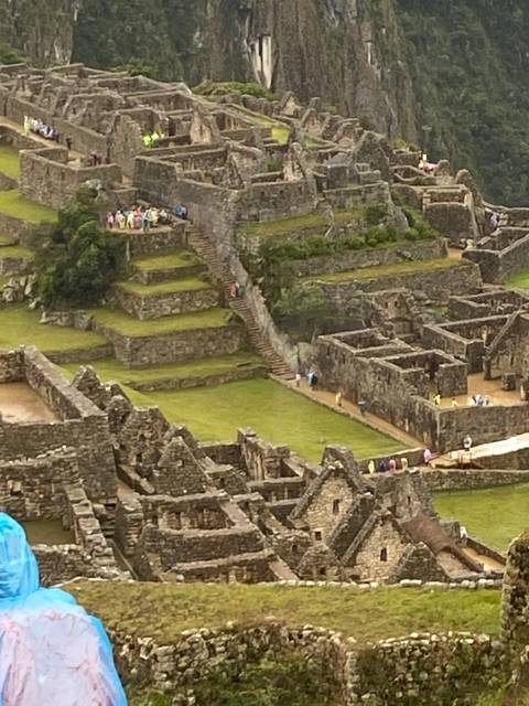       Steep ancient ruins with terraces
  