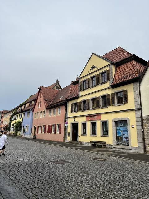       Street with traditional European architecture.
  