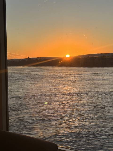 Sunset view over a water body.