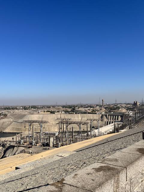 Panoramic view of an industrial skyline.