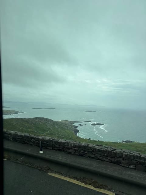 Coastal scene with cliffs and ocean.