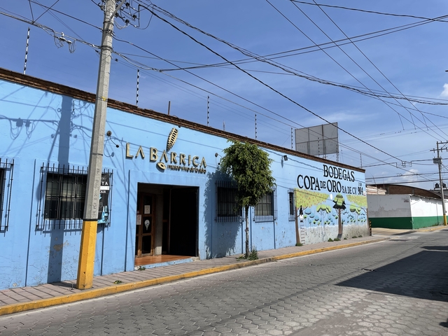       Building with signage under a clear sky
  