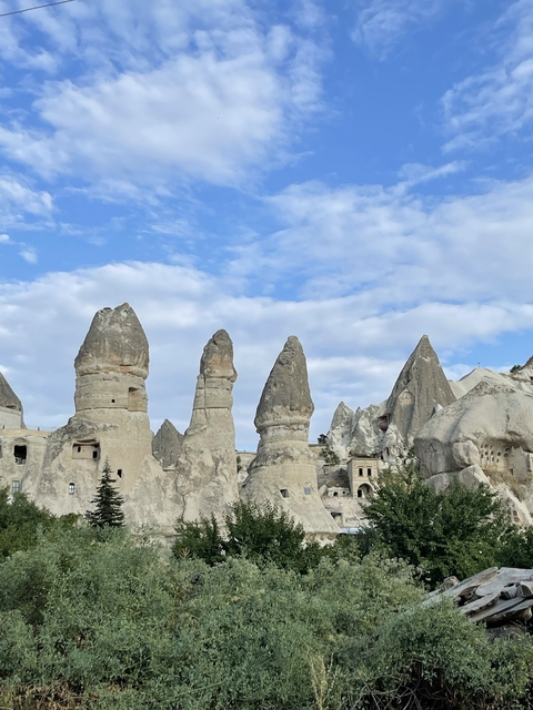       Fairy chimneys rock formations in Cappadocia.
  
