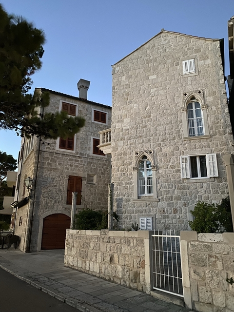       Stone building architectures in the evening light.
  
