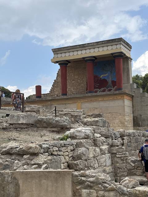      Ancient site with reconstructed ruins and columns
  