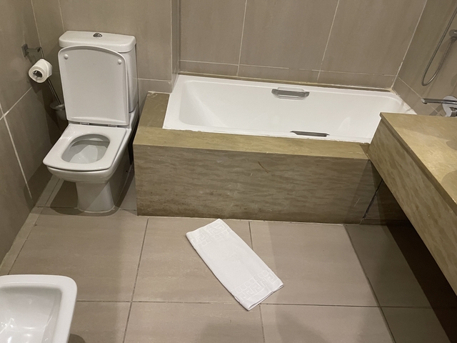 Bathroom with a bathtub and toilet