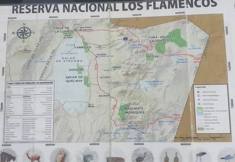 Map of a region with various natural features.