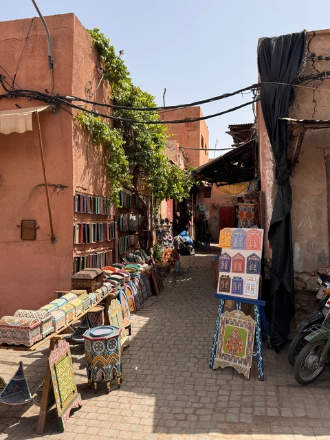 Alley with traditional crafts on display