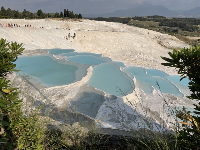 Pamukkale's famous terraced hot springs.