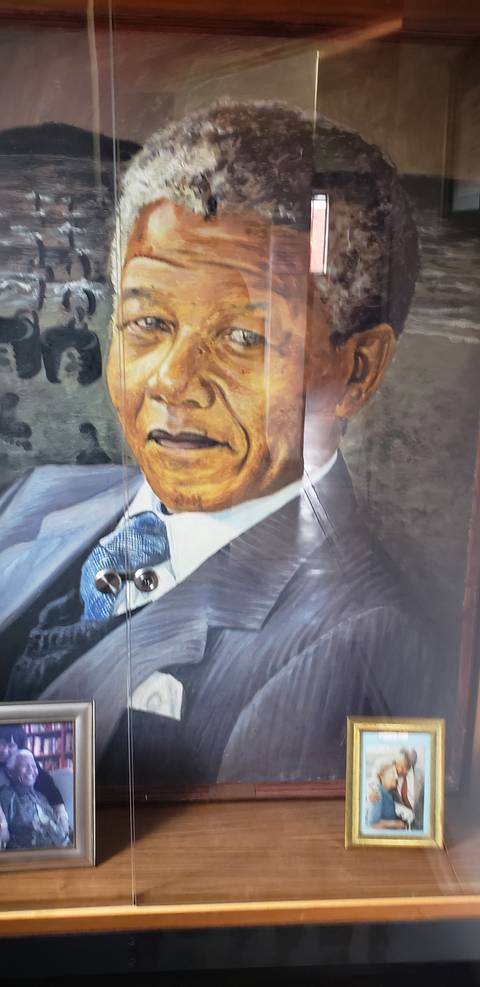       Painting of a prominent historical figure.
  