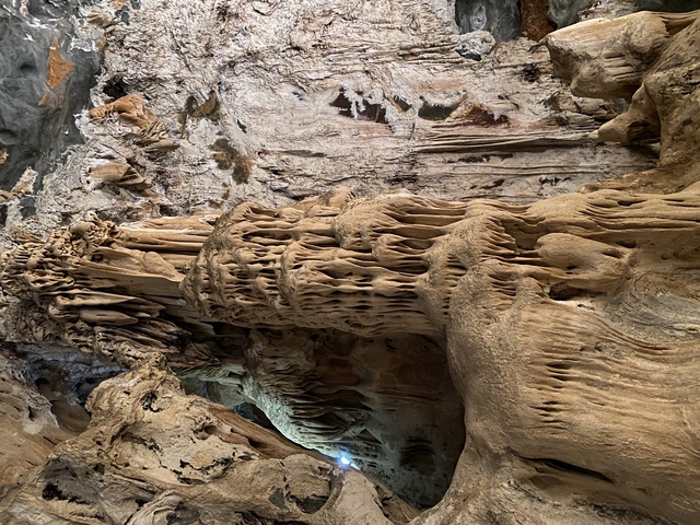 Complex formations inside a cavern.