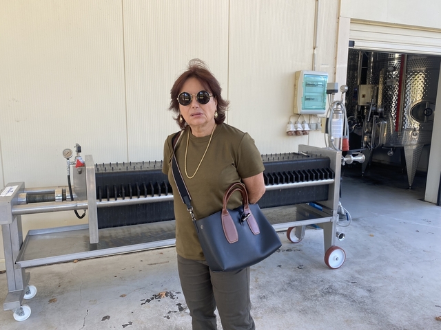       A person standing in an industrial setting with machinery.
  