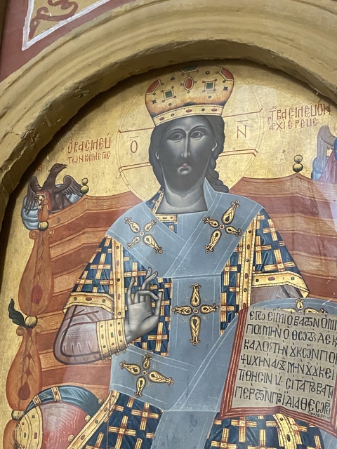       Religious painting with ornate details.
  