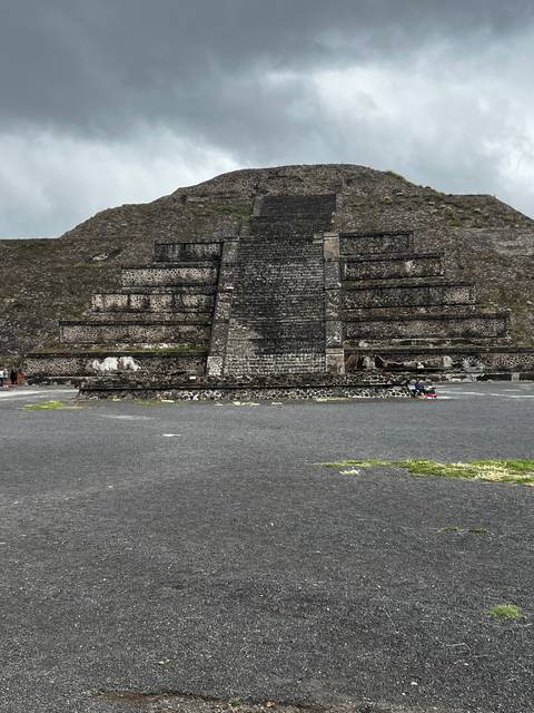 Large stone pyramid structure.