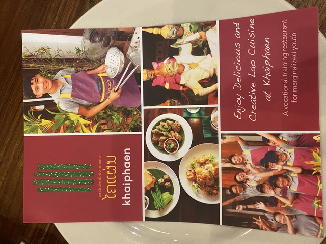 A brochure for a culinary training program in Laos.