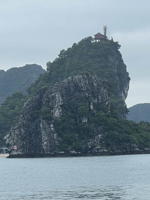 Close-up view of a rocky limestone mountain.