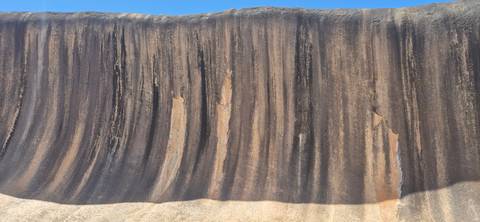 Wave Rock in an upside-down perspective.