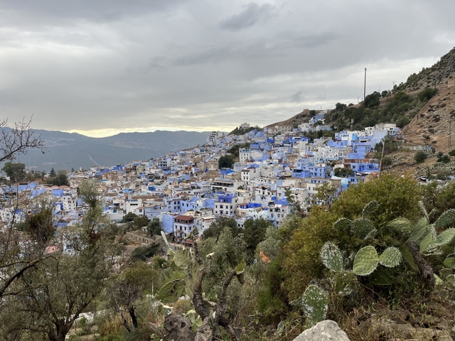       View of the famous blue city Chefchaouen.
  