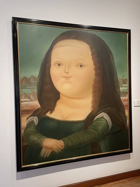       Portrait painting with distorted features
  