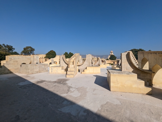       Jantar Mantar observatory with large geometric structures.
  