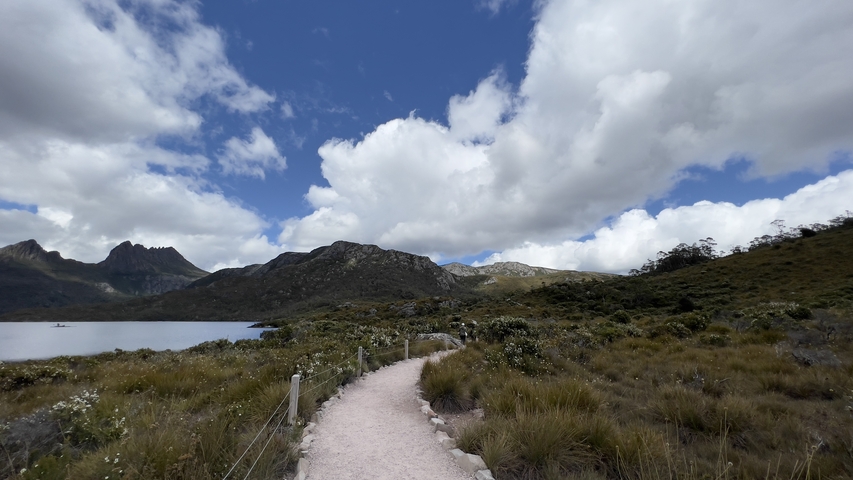 Trail leading through a mountainous national park.