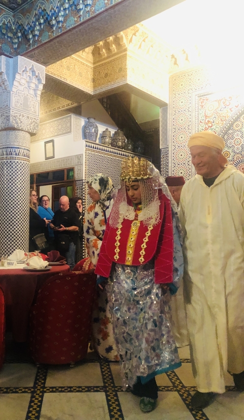 People in traditional Moroccan attire.