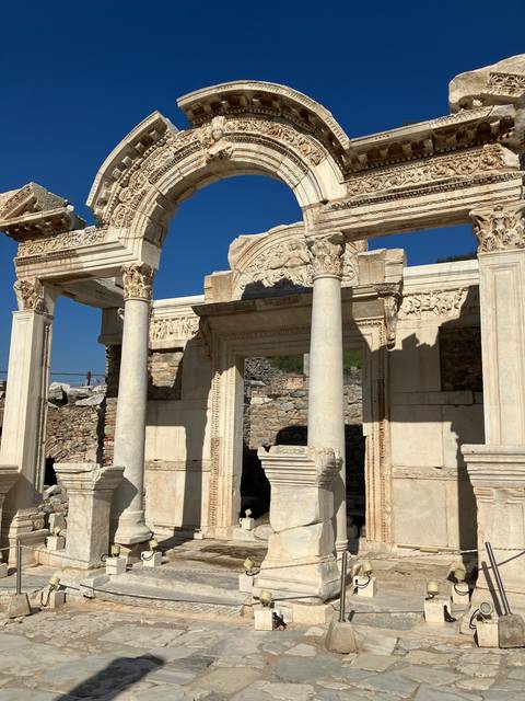       Ancient ruins with large stone columns.
  
