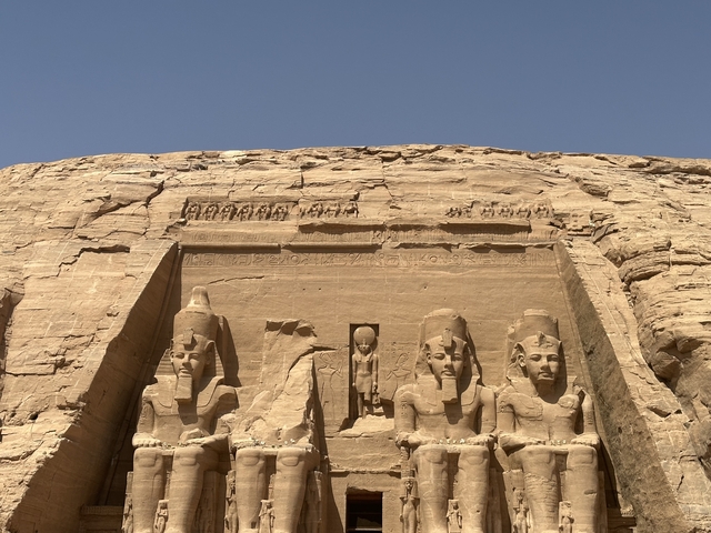 Close-up of the Abu Simbel temples.