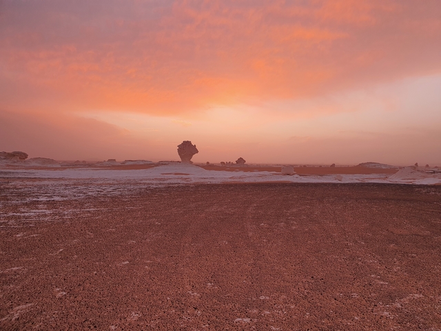 Stunning desert landscape at sunset.