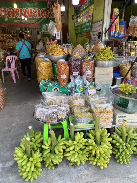       An array of dried and packaged food items.
  