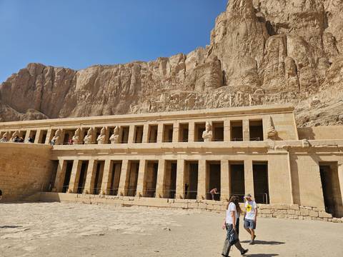       Temple ruins with colonnade.
  