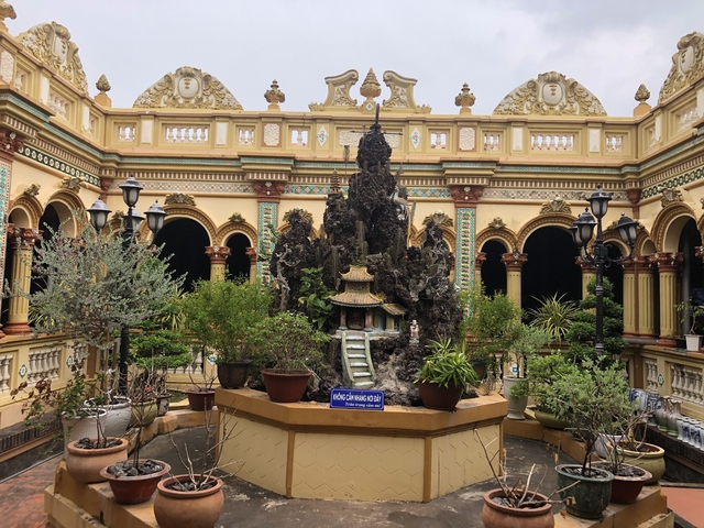 Elaborately designed colonial architecture with a central courtyard and ornate detailing.