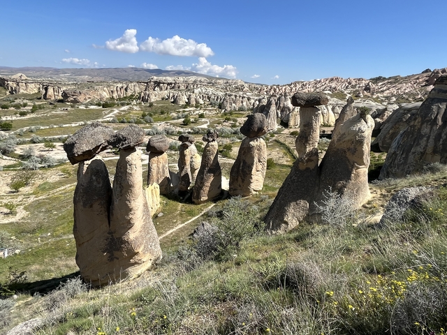 Fairy chimneys in Cappadocia.