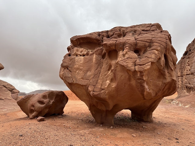       Unique rock formations in the desert.
  